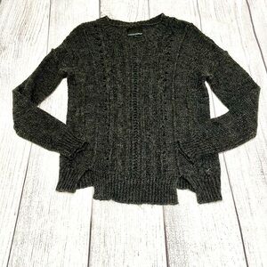 CYNTHIA ROWLEY Women’s Wool Blend Charcoal Grey Sweater Size Small